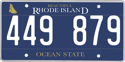 RI license plate 449879