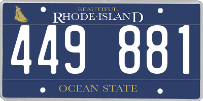 RI license plate 449881