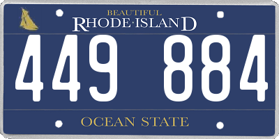 RI license plate 449884