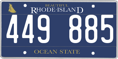 RI license plate 449885