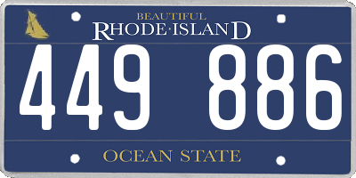 RI license plate 449886