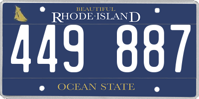 RI license plate 449887