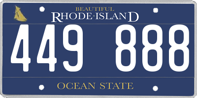 RI license plate 449888
