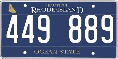 RI license plate 449889
