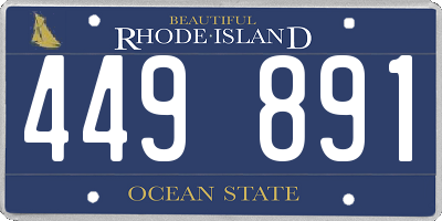RI license plate 449891