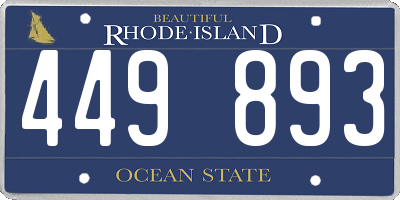 RI license plate 449893