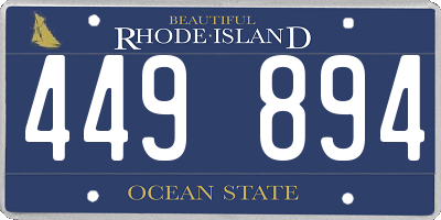 RI license plate 449894