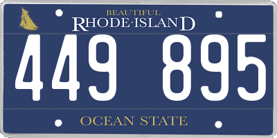 RI license plate 449895