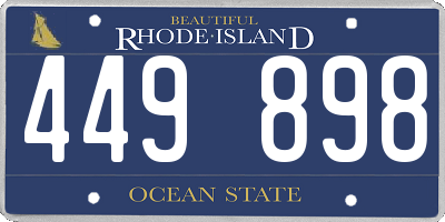 RI license plate 449898
