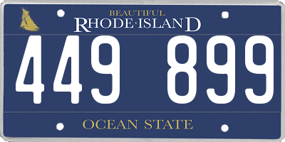 RI license plate 449899