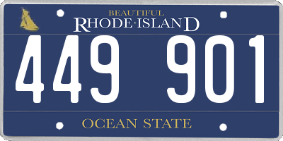 RI license plate 449901