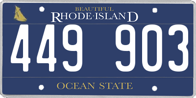 RI license plate 449903