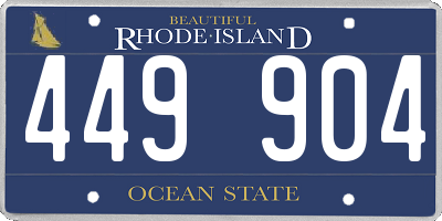 RI license plate 449904