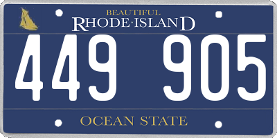 RI license plate 449905