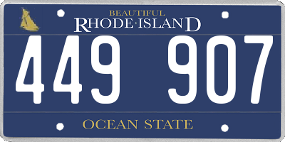 RI license plate 449907