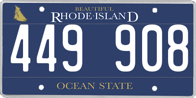 RI license plate 449908