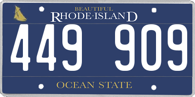 RI license plate 449909