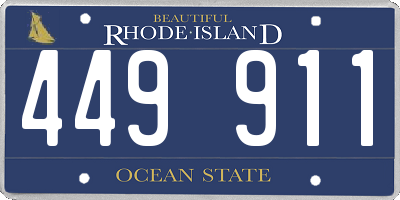 RI license plate 449911