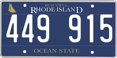 RI license plate 449915