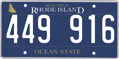 RI license plate 449916