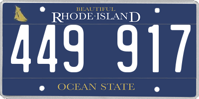 RI license plate 449917