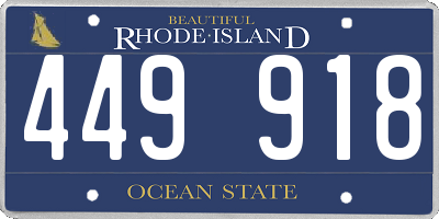 RI license plate 449918