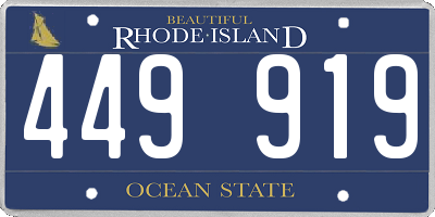 RI license plate 449919
