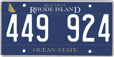RI license plate 449924