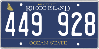RI license plate 449928