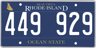 RI license plate 449929