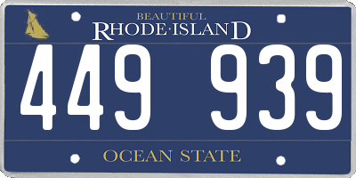 RI license plate 449939