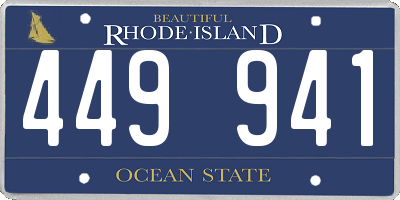 RI license plate 449941