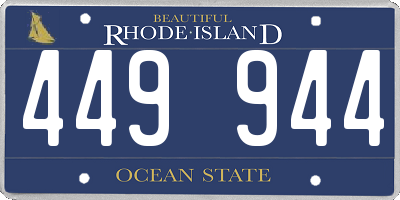 RI license plate 449944