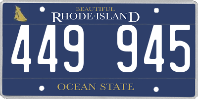 RI license plate 449945