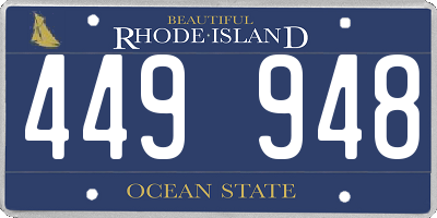 RI license plate 449948