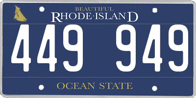 RI license plate 449949