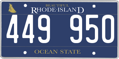 RI license plate 449950