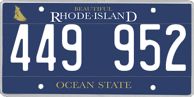 RI license plate 449952