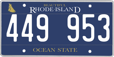 RI license plate 449953