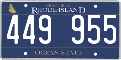 RI license plate 449955