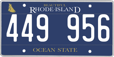 RI license plate 449956