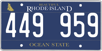 RI license plate 449959