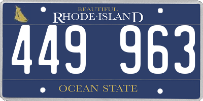 RI license plate 449963