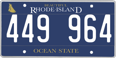 RI license plate 449964