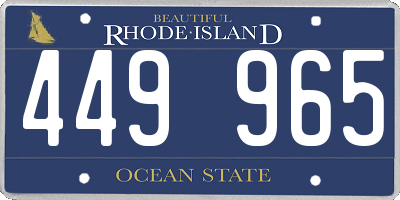 RI license plate 449965