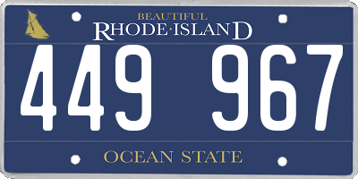 RI license plate 449967