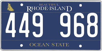 RI license plate 449968