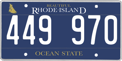 RI license plate 449970