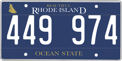 RI license plate 449974