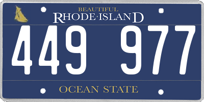 RI license plate 449977
